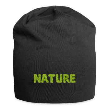 Natur - Jersey-Beanie - Schwarz - Vorne