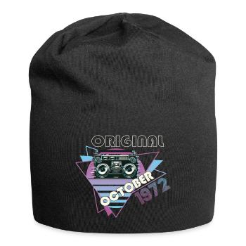 Vintage 1972 Cadeau d’anniversaire Cassette Rétro - Bonnet en jersey - noir - Devant
