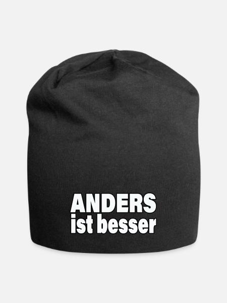 ANDERS IST BESSER - Jersey-Beanie - Schwarz