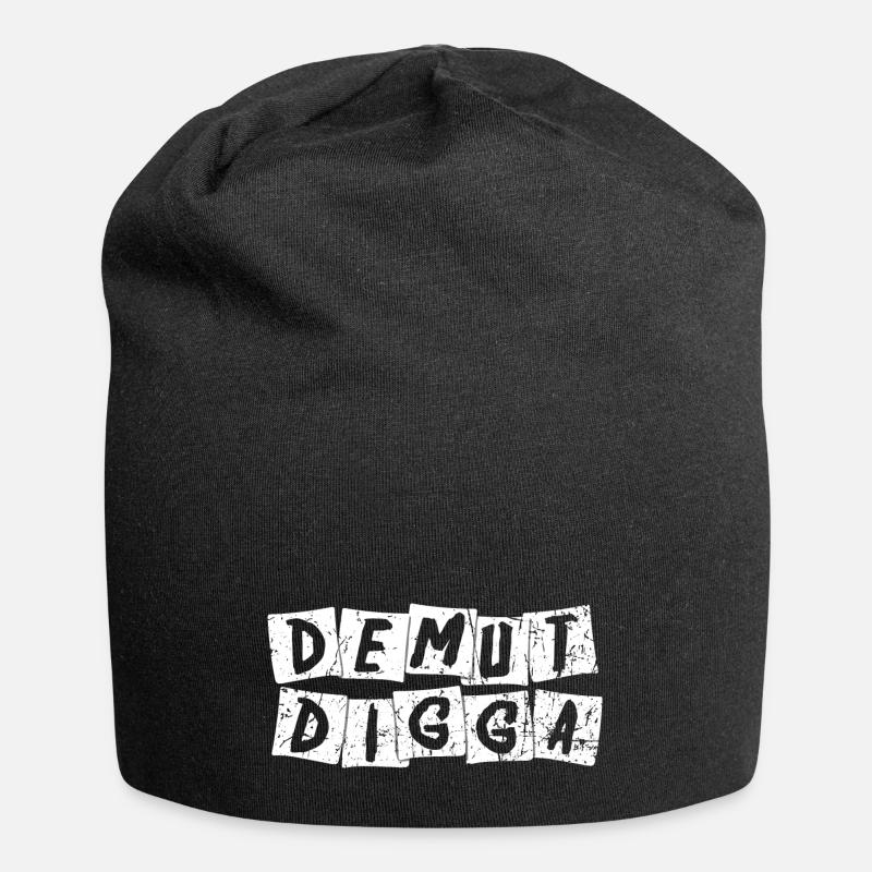 Demut Digga - Jersey-Beanie - Schwarz