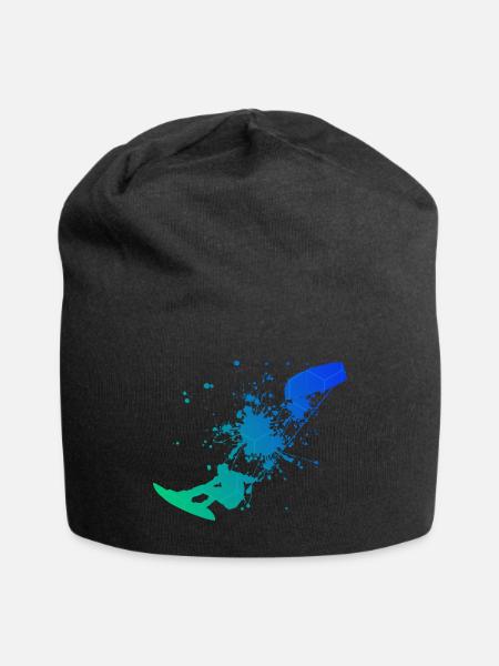 Kitesurfing Herren Kiten Kitesurfer Kite - Jersey-Beanie - Schwarz