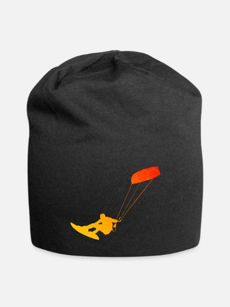Damen Kitesurfen Kitesurf Kiten Herren Kitesurfer - Jersey-Beanie - Schwarz