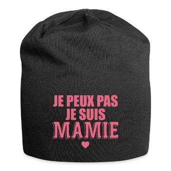 Je Peux Pas Je Suis Mamie Cadeau Mamie - Bonnet en jersey - noir - Devant