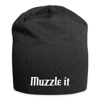 Speak Less, Listen More: Muzzle It - Jersey Beanie - black - Front