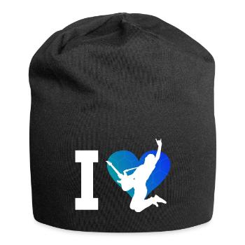 Guitar Gitarre Egitarre akustische gitarre - Jersey-Beanie - Schwarz - Vorne