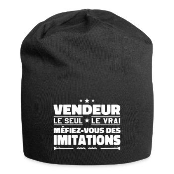 Vendeur le seul Vendeur le vrai Vendeur - Bonnet en jersey - noir - Devant