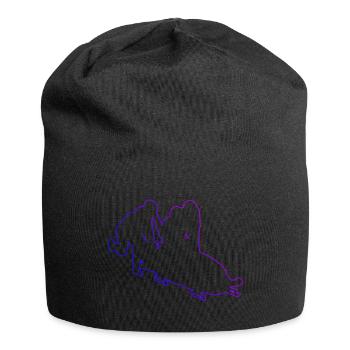 Damen Zweierbob Bob Bobsport Bobbahn Bob fahren - Jersey-Beanie - Schwarz - Vorne