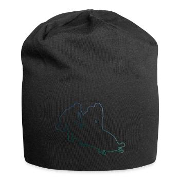 Damen Bob fahren Bobsport Bobbahn Bob Zweierbob - Jersey-Beanie - Schwarz - Vorne