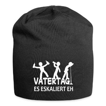 Vatertag Vater Papa Kumpels Feiern Bier Alkohol - Jersey-Beanie - Schwarz - Vorne