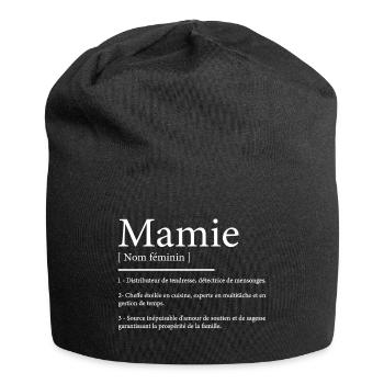 Mamie définition - Bonnet en jersey - noir - Devant