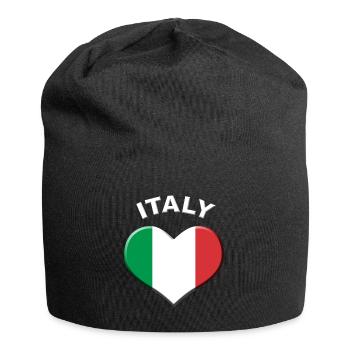 Heart for Italy - Jersey Beanie - black - Front
