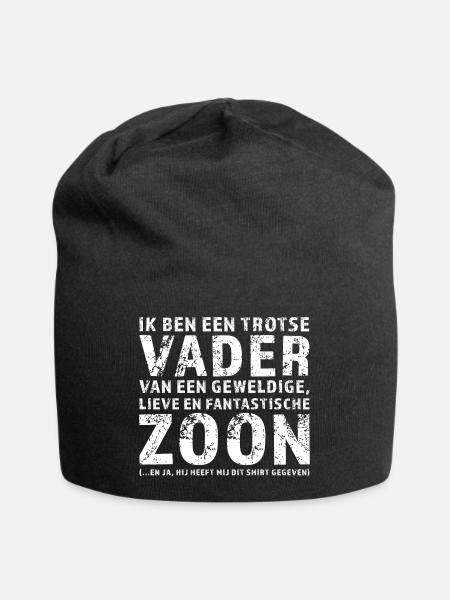 Stolzer Vater-Sohn - Jersey-Beanie - Schwarz