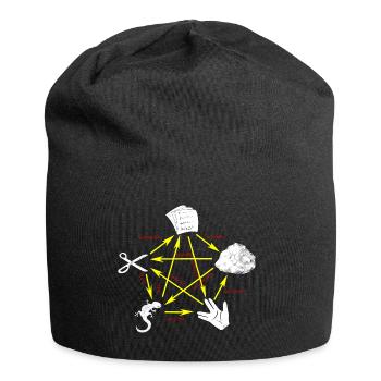 Shear Stone Paper Lizard Spock - Jersey Beanie - black - Front