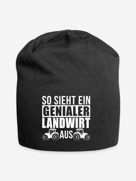 Genialer Landwirt - Jersey-Beanie - Schwarz