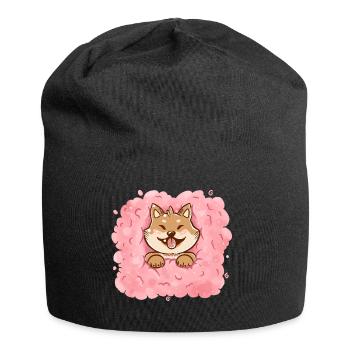Cotton Candy Shiba Inu - Jersey Beanie - black - Front