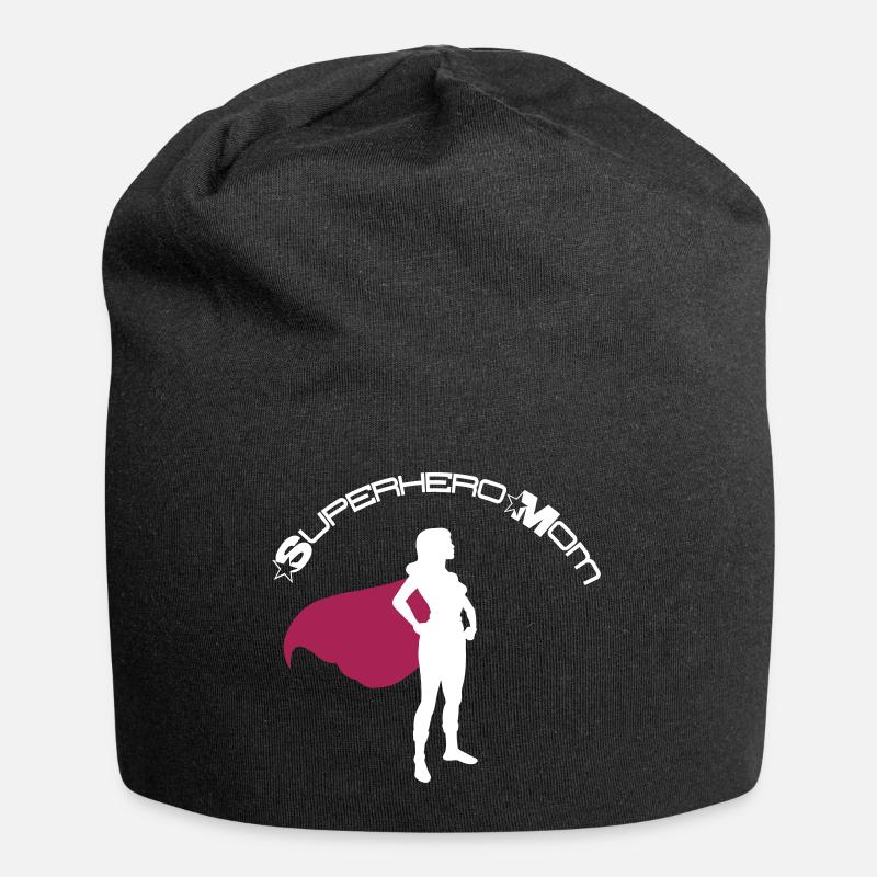 Superhero Held Superheldin Mama Muttertag Mutter - Jersey-Beanie - Schwarz