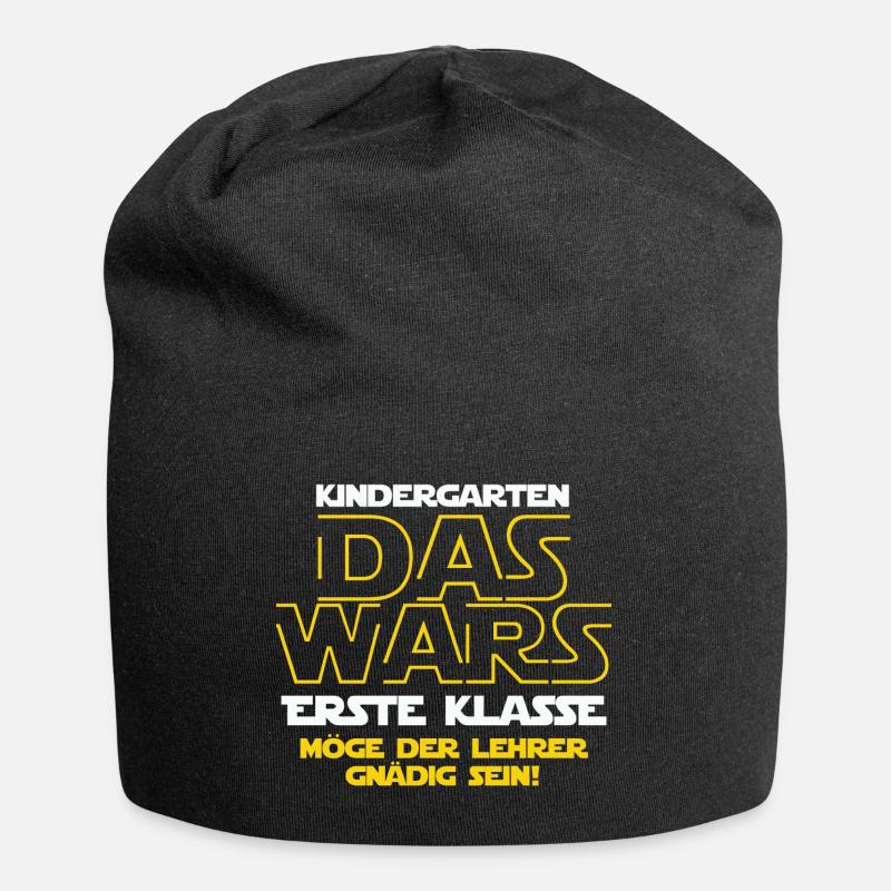 Schulbeginn, Schulanfang, Einschulung, ABC Schütze - Jersey-Beanie - Schwarz