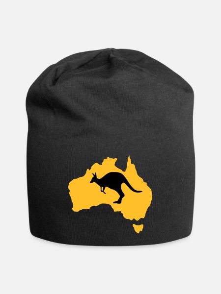 Australie - Bonnet en jersey - noir