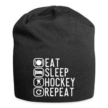 Mangez Sommeil Hockey Repeat Silhouette Gift - Bonnet en jersey - noir - Devant