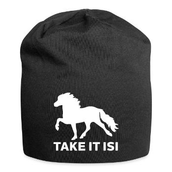 Prenez-le cadeau d'équitation islandais Isi - Bonnet en jersey - noir - Devant