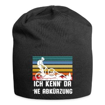 Ich kenn da ne Abkürzung - Jersey-Beanie - Schwarz - Vorne