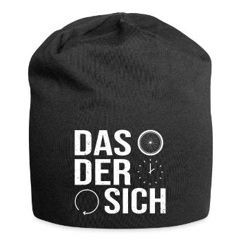 Das rad der zeit dreht sich weiter Spruch - Jersey-Beanie - Schwarz - Vorne