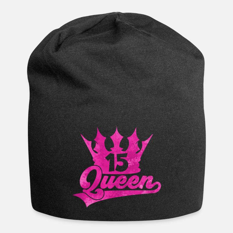 QUEEN 15. GEBURTSTAG MÄDCHEN - Jersey-Beanie - Schwarz