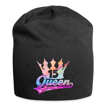 15ÈME ANNIVERSAIRE FILLE REINE PRINCESSE - Bonnet en jersey - noir - Devant