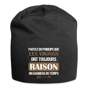 Viking - Cadeau - Drôle - Guerrier - Épée - Humour - Bonnet en jersey - noir - Devant