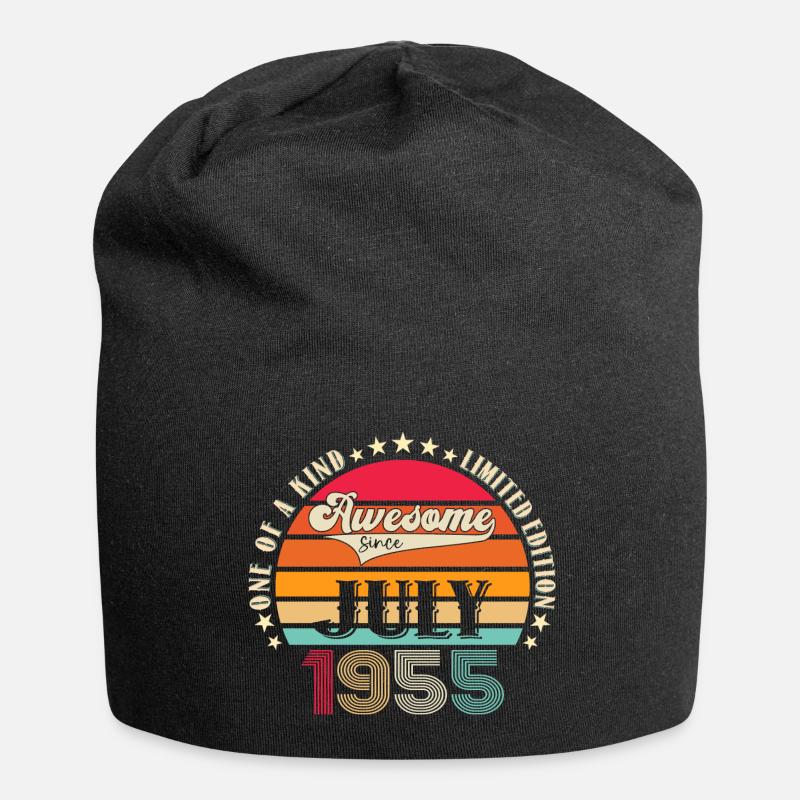 Awesome since Juli 1955 67. Geburtstag Herren Fun - Jersey-Beanie - Schwarz