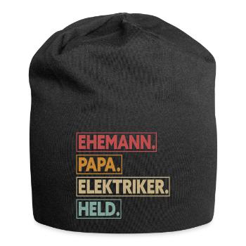 Ehemann Papa Elektriker Held - Jersey-Beanie - Schwarz - Vorne