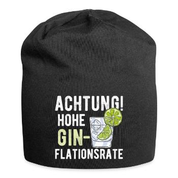 Einen Trink Ich GINdestens Gin Liebhaber - Jersey-Beanie - Schwarz - Vorne