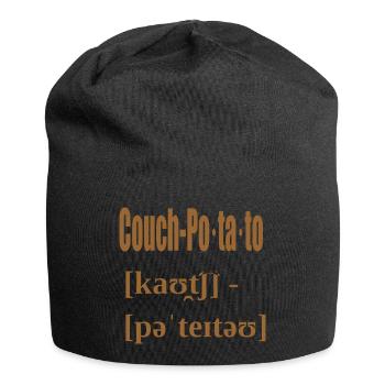 couch potato - Jersey-Beanie - Schwarz - Vorne