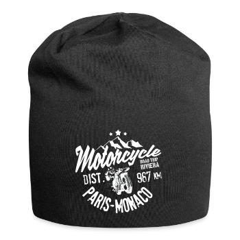 Motorcycle road trip Paris Monaco - Jersey Beanie - black - Front
