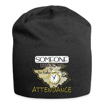 Wecker-Klingelton-Erinnerung - Jersey-Beanie - Schwarz - Vorne