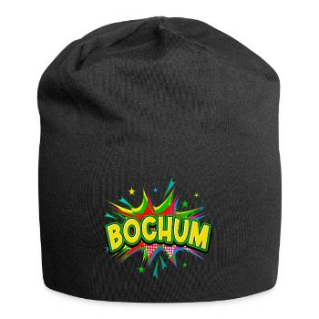 Bochum Allemagne Ville Pop Art Bande dessinée - Bonnet en jersey - noir - Devant