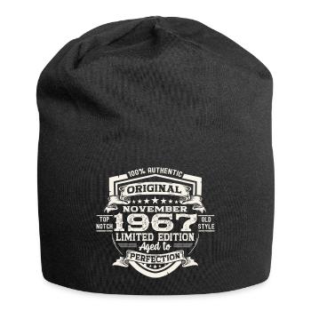 Original November 1967 55th birthday gift - Jersey Beanie - black - Front