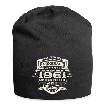 Original November 1961 61st birthday gift - Jersey Beanie - black - Front