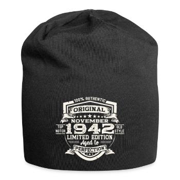 Cadeau original du 80e anniversaire de novembre 1942 - Bonnet en jersey - noir - Devant
