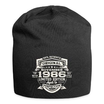 Original November 1986 36th Birthday Gift - Jersey Beanie - black - Front