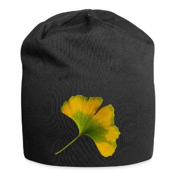 Ginkgo Leaf Autumn Ginkgo Leaf Yellow Green - Jersey Beanie - black - Front
