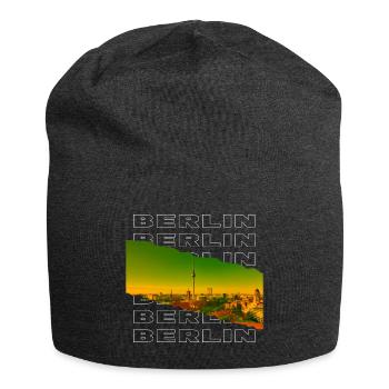 Berlin Deutschland Stadt Skyline Heimat Liebe - Jersey-Beanie - Anthrazit - Vorne
