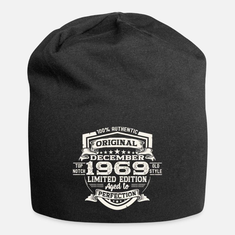 Original Décembre 1969 53e anniversaire Cadeau - Bonnet en jersey - noir