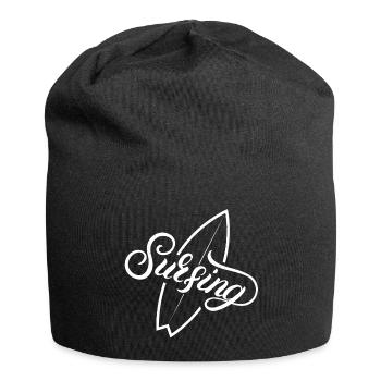 surfing, surfing fan, surfing - Jersey Beanie - black - Front