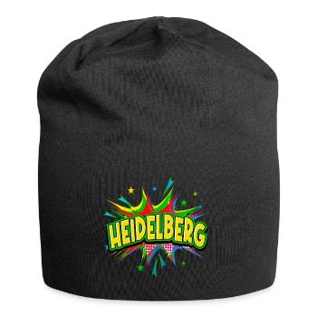 Heidelberg Deutschland Stadt Pop Art Comic Kunst - Jersey-Beanie - Schwarz - Vorne
