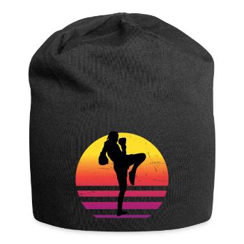 Women Thai Boxer Thai Boxing Thai Boxing Muay Thai - Jersey Beanie - black - Front