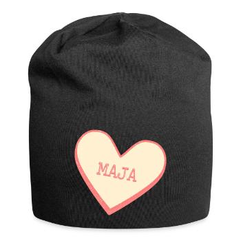 Maja Nom Prénom Pink Sugar Heart - Bonnet en jersey - noir - Devant