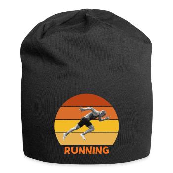 athletics, sprint, running - Jersey Beanie - black - Front