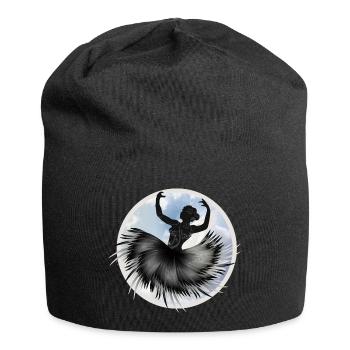 Danseur de ballet dansant dans les nuages avec un plumage - Bonnet en jersey - noir - Devant
