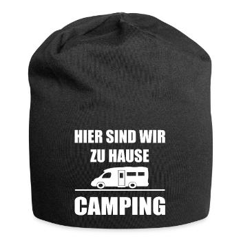 camping - Jersey-Beanie - Schwarz - Vorne
